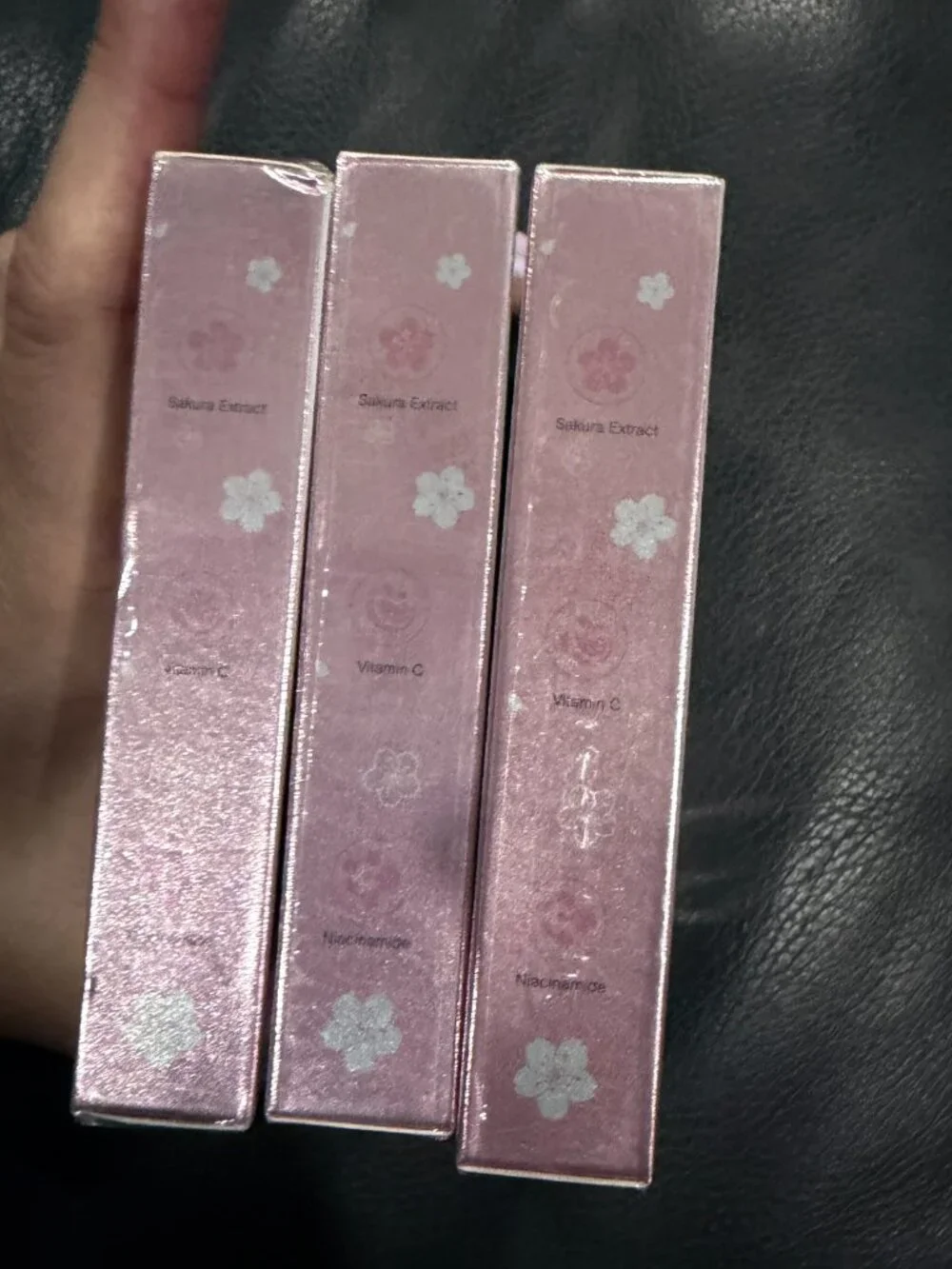 NEW Set of 3 LAIKOU Japan Sakura Serum Ampoule Boxes - Sealed